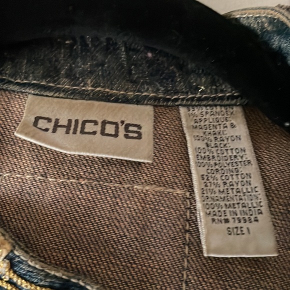 CHICO’S DENIM EMBROIDERED VEST - Picture 10 of 10